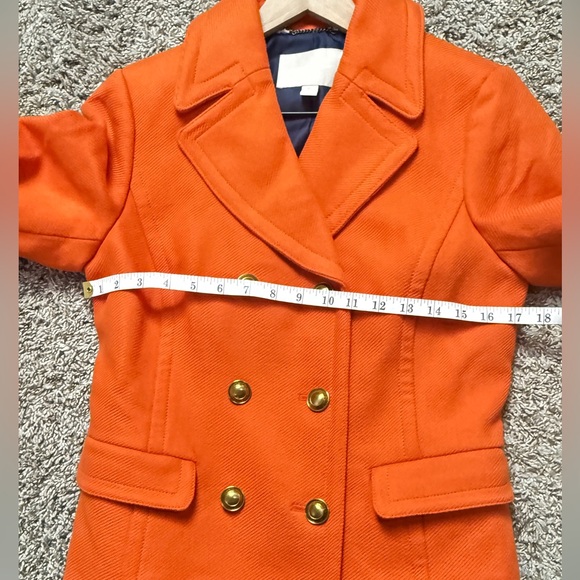 Banana Republic Orange Double Breasted Pea Coat - Picture 3 of 9